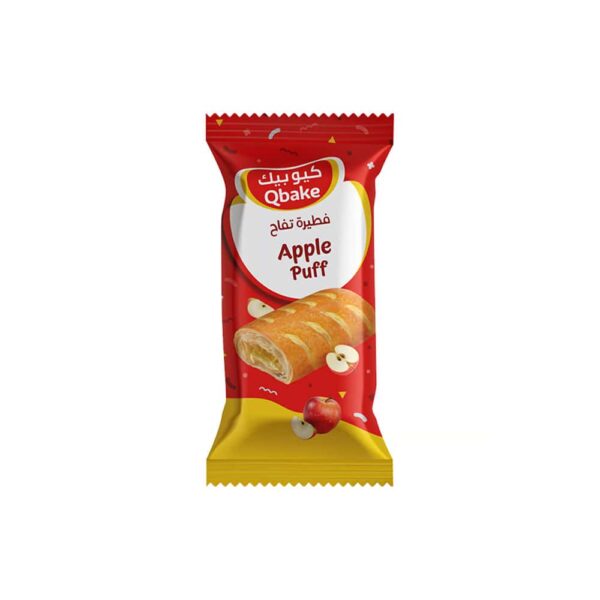 Qbake Puff Apple 70g كيو بيك بف بالتفاح 70 جم